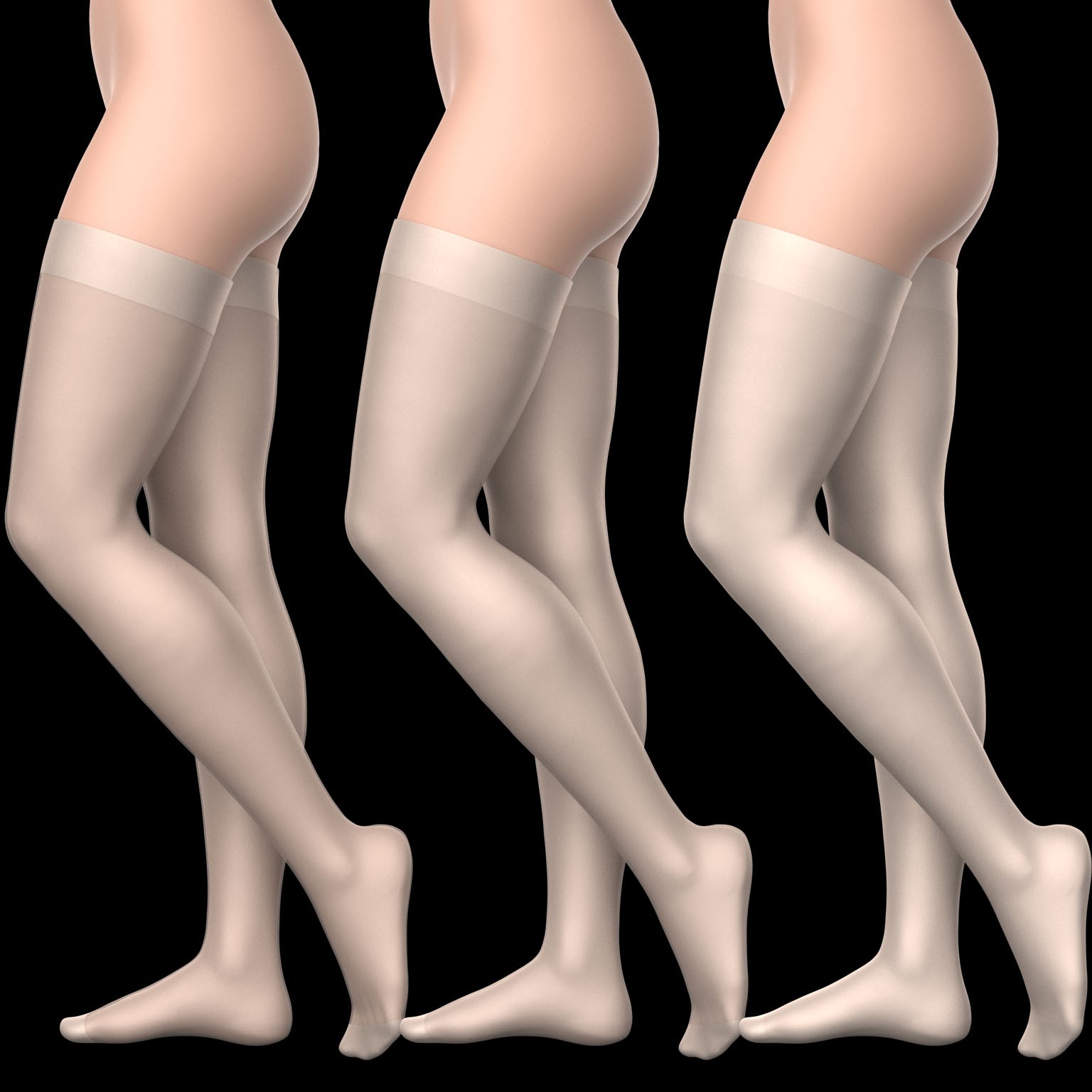 Short Dress 6v and Nylon Stockings G8 Female by N/A