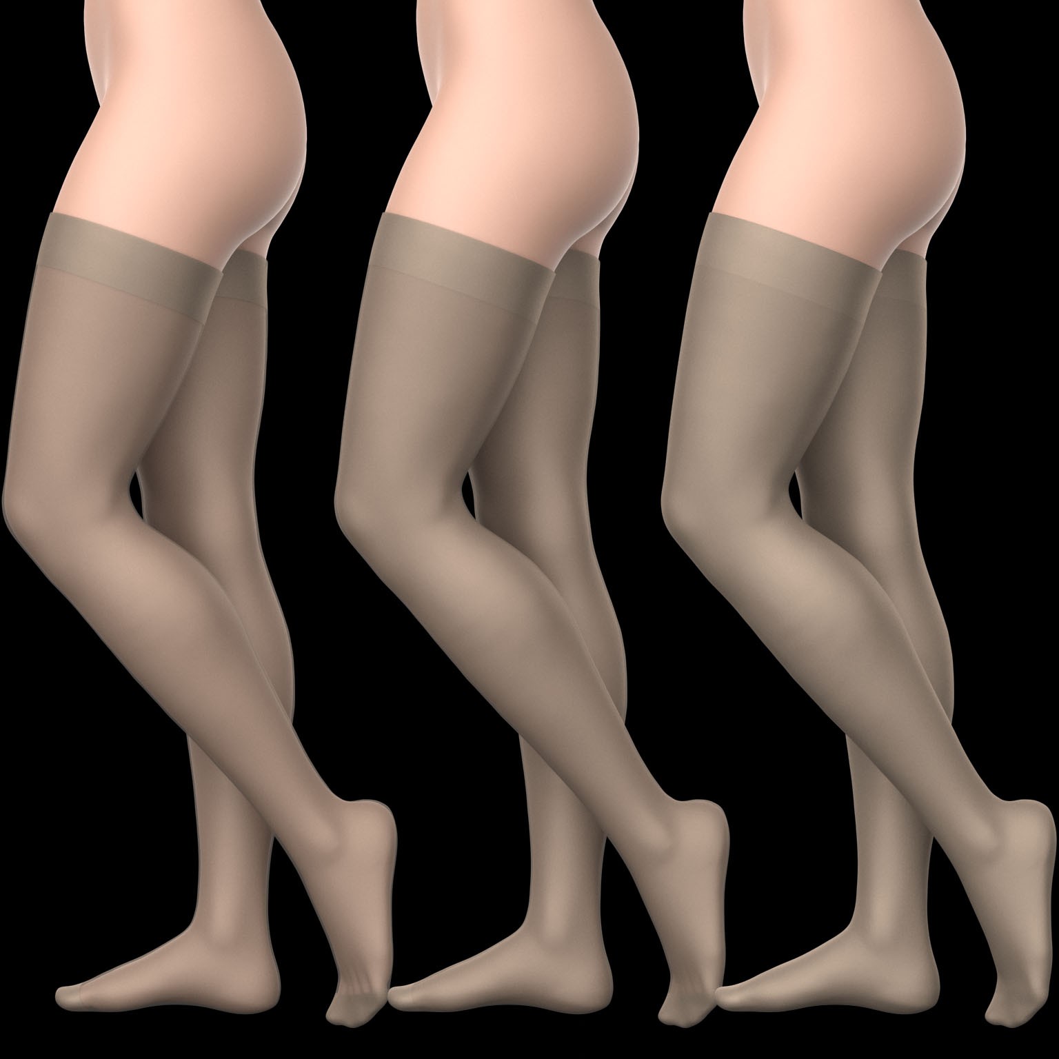 Short Dress 6v and Nylon Stockings G8 Female by N/A