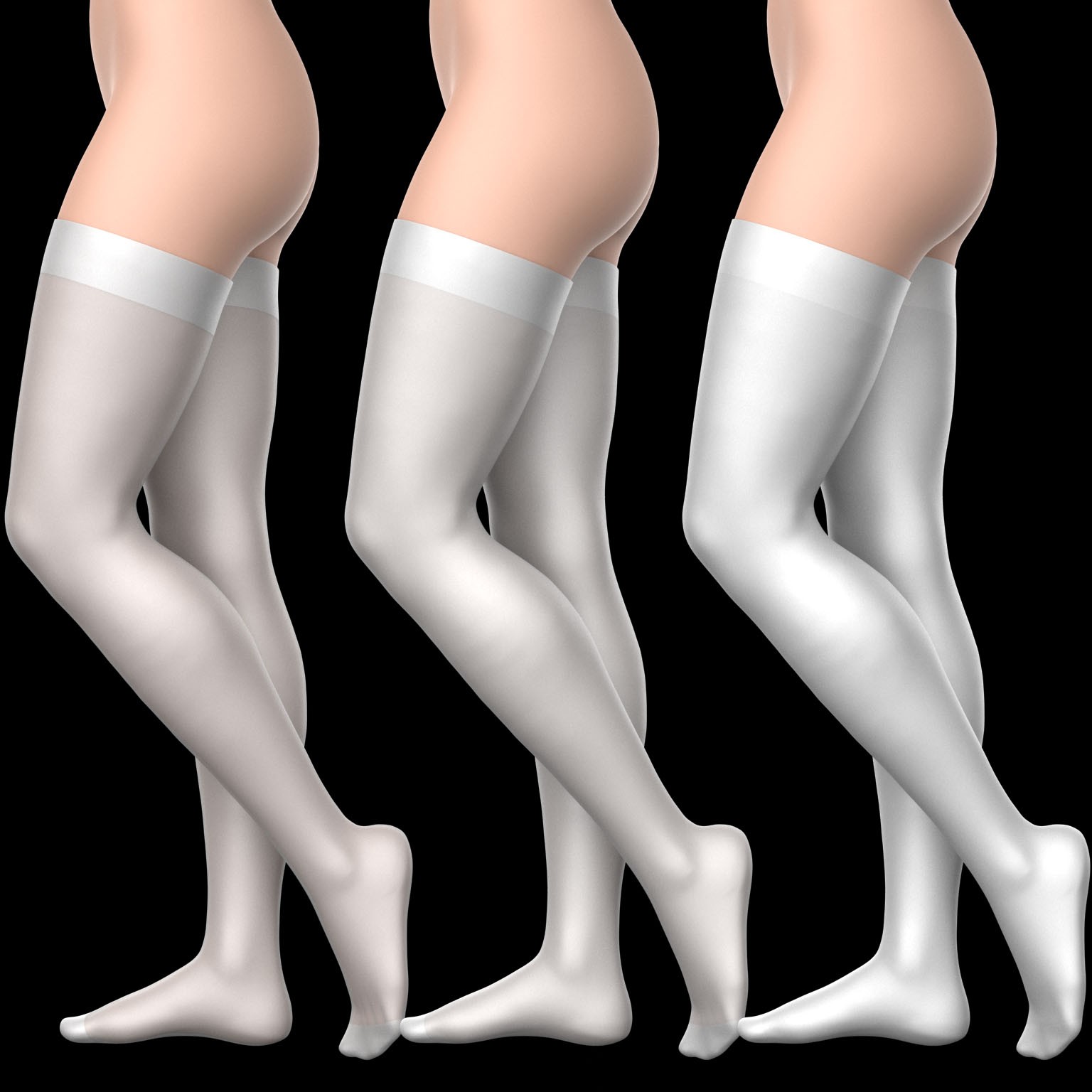 Short Dress 6v and Nylon Stockings G8 Female by N/A
