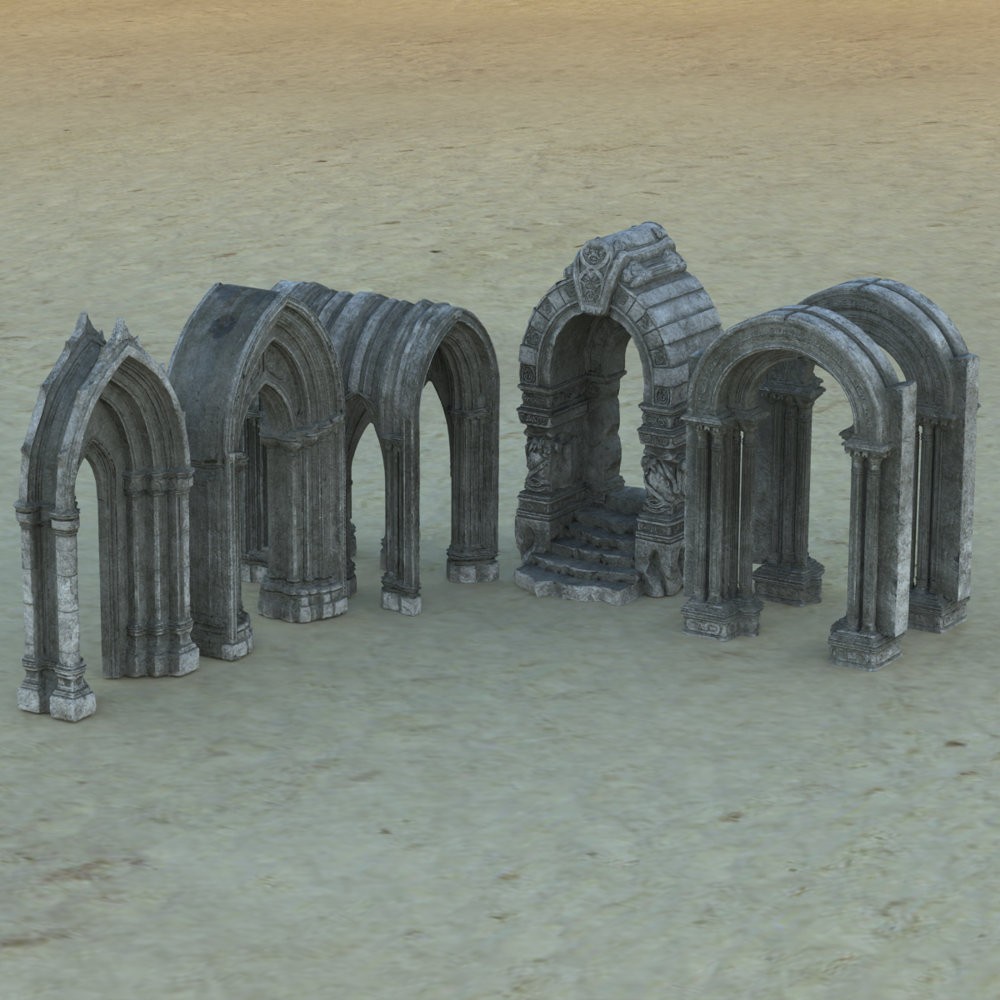 Dungeon Pack 1 Archways for Poser by N/A