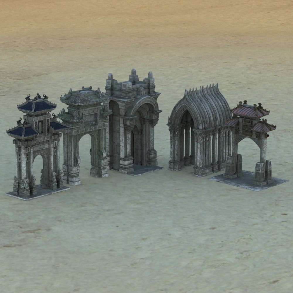 Dungeon Pack 1 Archways for Poser by N/A
