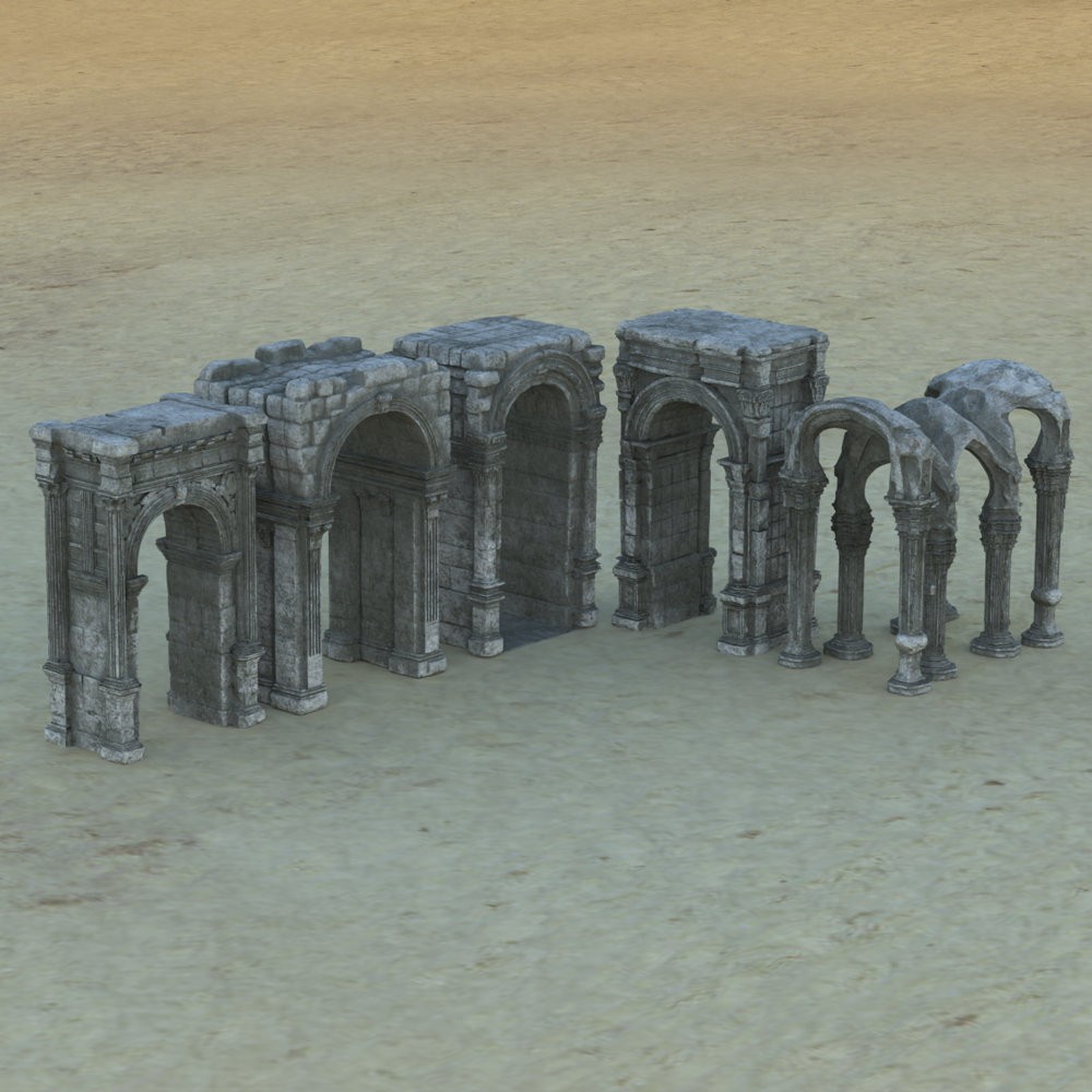 Dungeon Pack 1 Archways for Poser by N/A