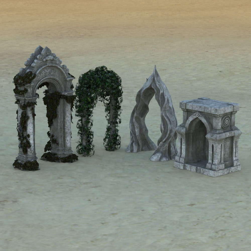 Dungeon Pack 1 Archways for Poser by N/A