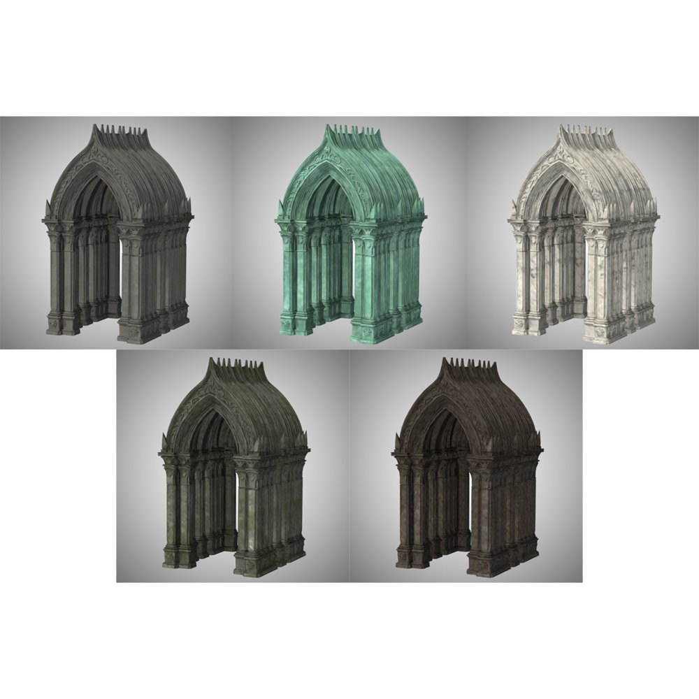 Dungeon Pack 1 Archways for Poser by N/A