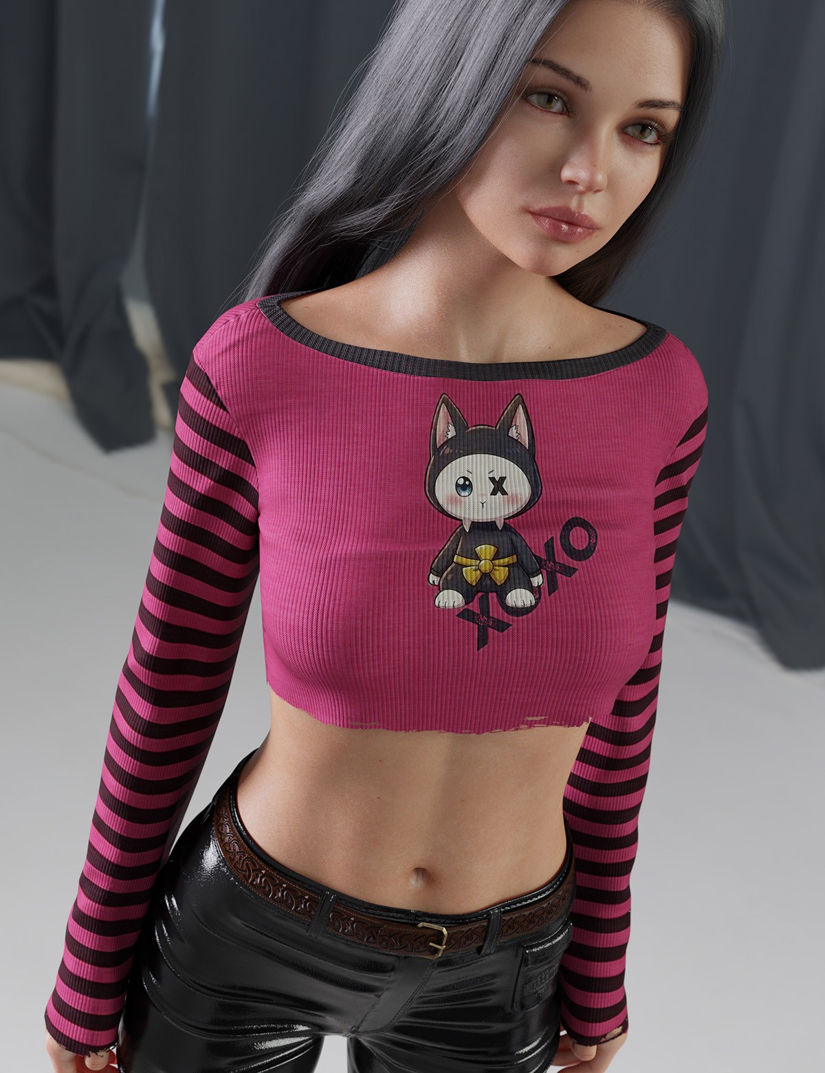 dForce Drama Cropped Top Genesis8-8.1Female by N/A