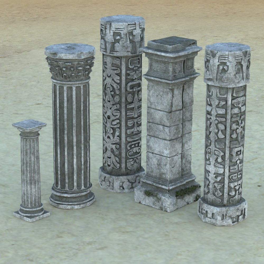 Dungeon Pack 1: Columns for Poser by N/A