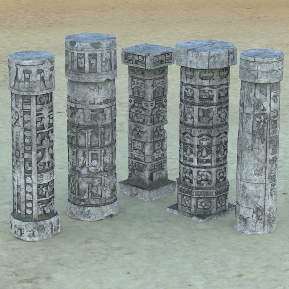 Dungeon Pack 1: Columns for Poser by N/A