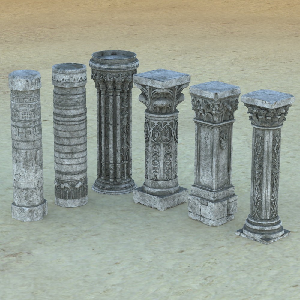 Dungeon Pack 1: Columns for Poser by N/A