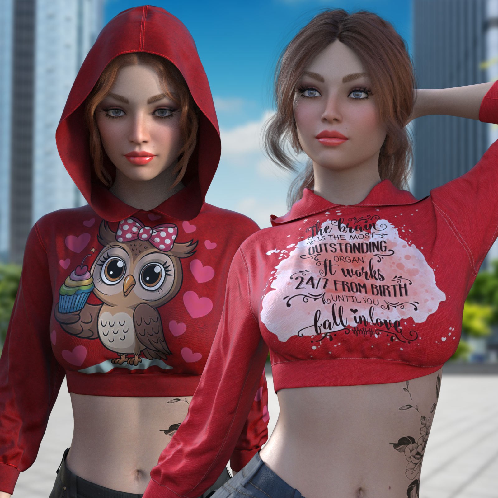 DA-StreetStyle for dForce Sporty Girl Hoodie G8FG8.1F G9 by Sveva by N/A