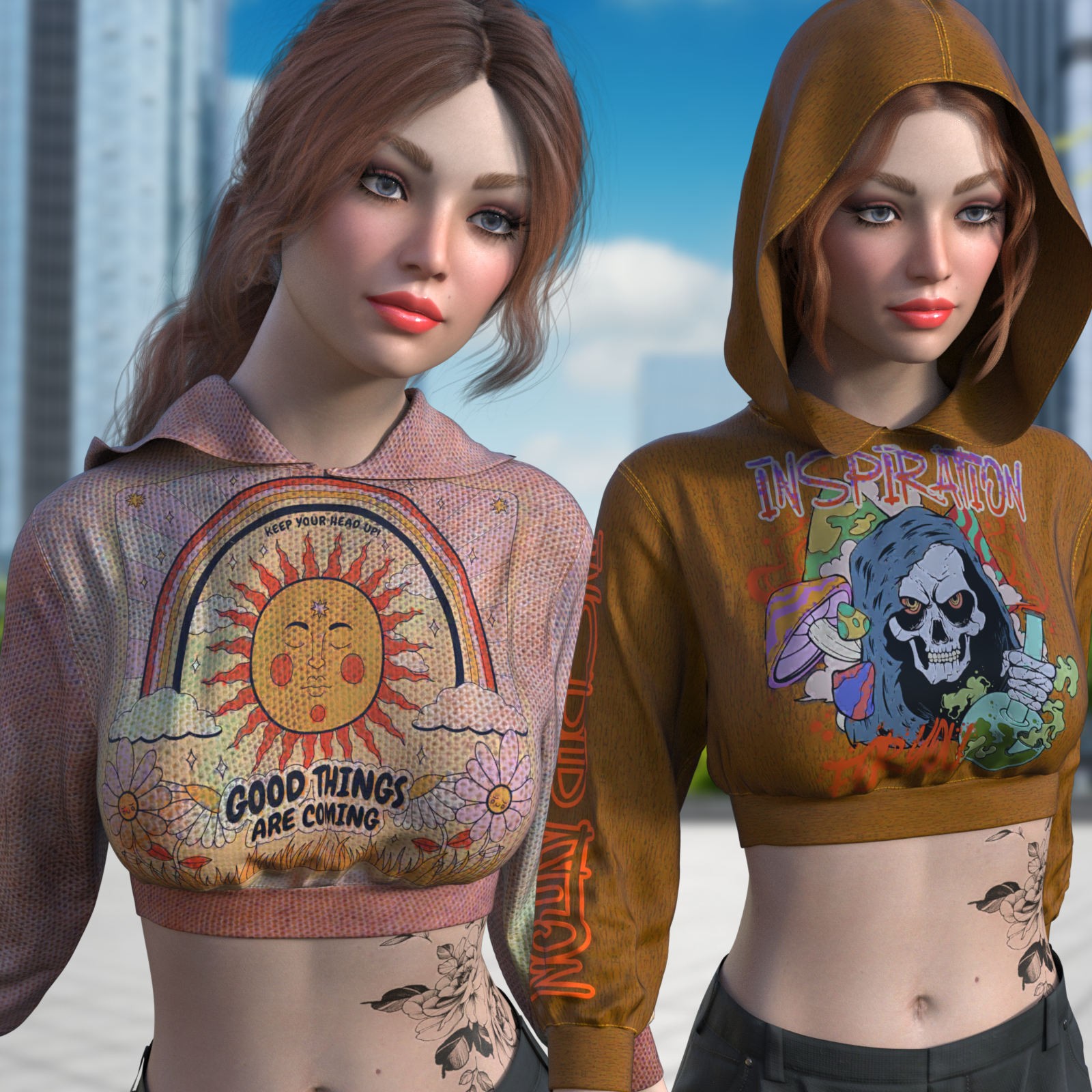 DA-StreetStyle for dForce Sporty Girl Hoodie G8FG8.1F G9 by Sveva by N/A