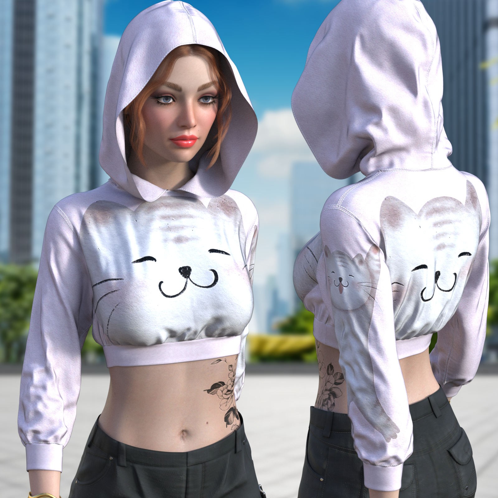 DA-StreetStyle for dForce Sporty Girl Hoodie G8FG8.1F G9 by Sveva by N/A