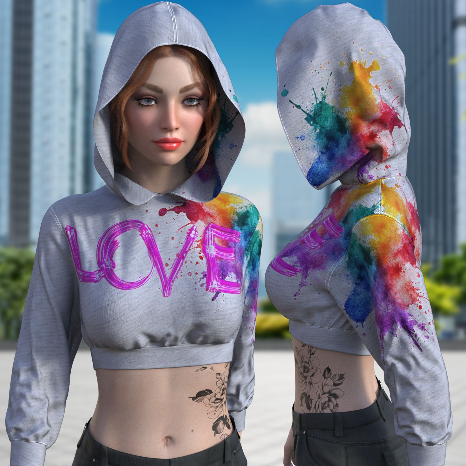 DA-StreetStyle for dForce Sporty Girl Hoodie G8FG8.1F G9 by Sveva by N/A
