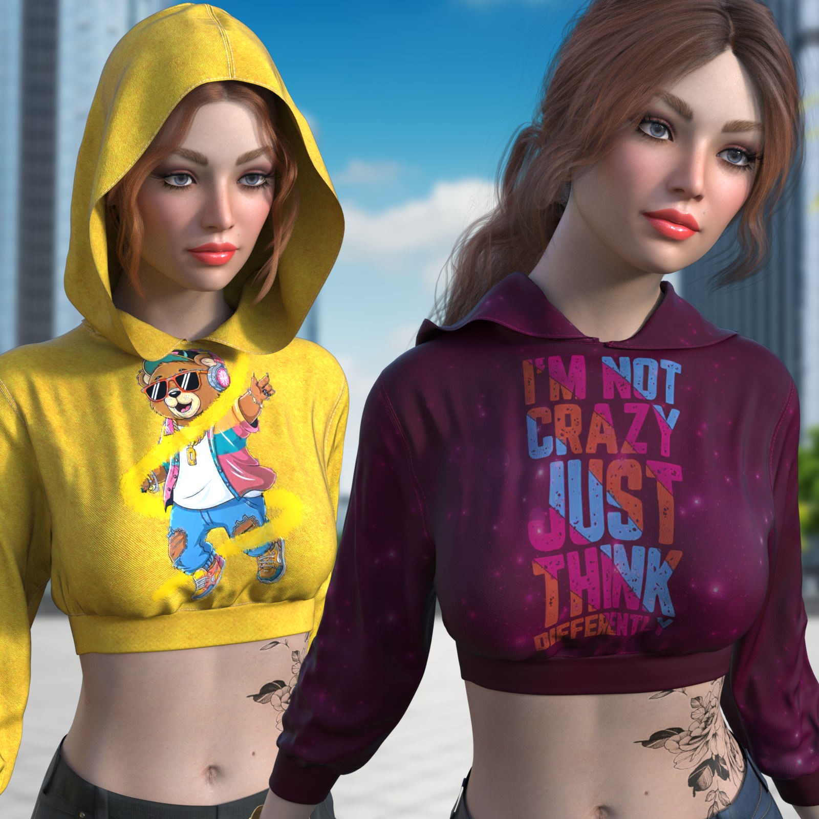 DA-StreetStyle for dForce Sporty Girl Hoodie G8FG8.1F G9 by Sveva by N/A