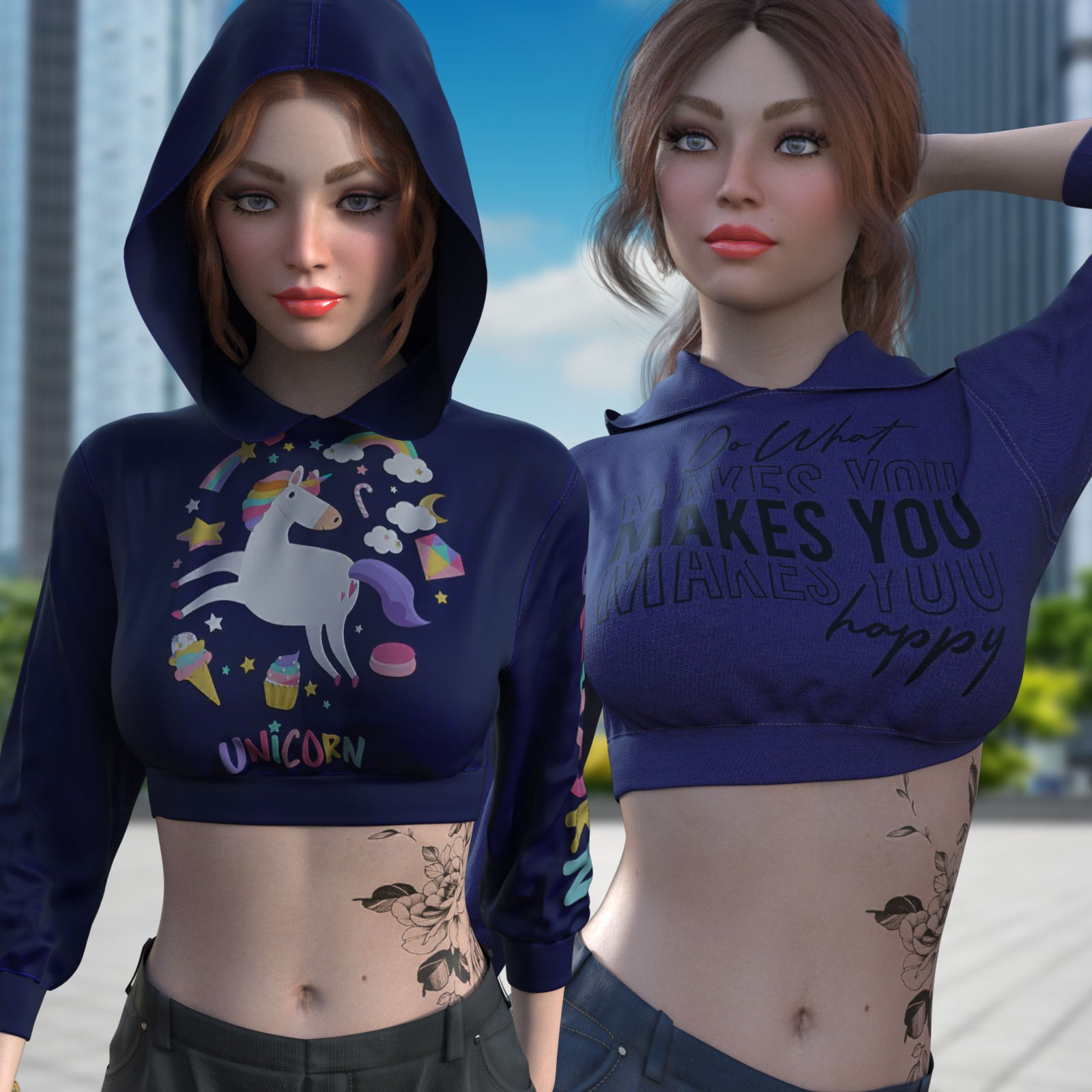 DA-StreetStyle for dForce Sporty Girl Hoodie G8FG8.1F G9 by Sveva by N/A