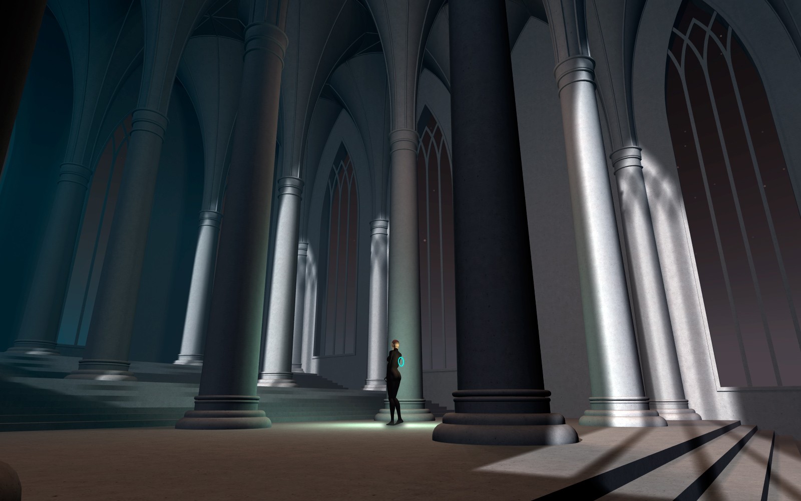 Futuristic architecture for Poser by N/A