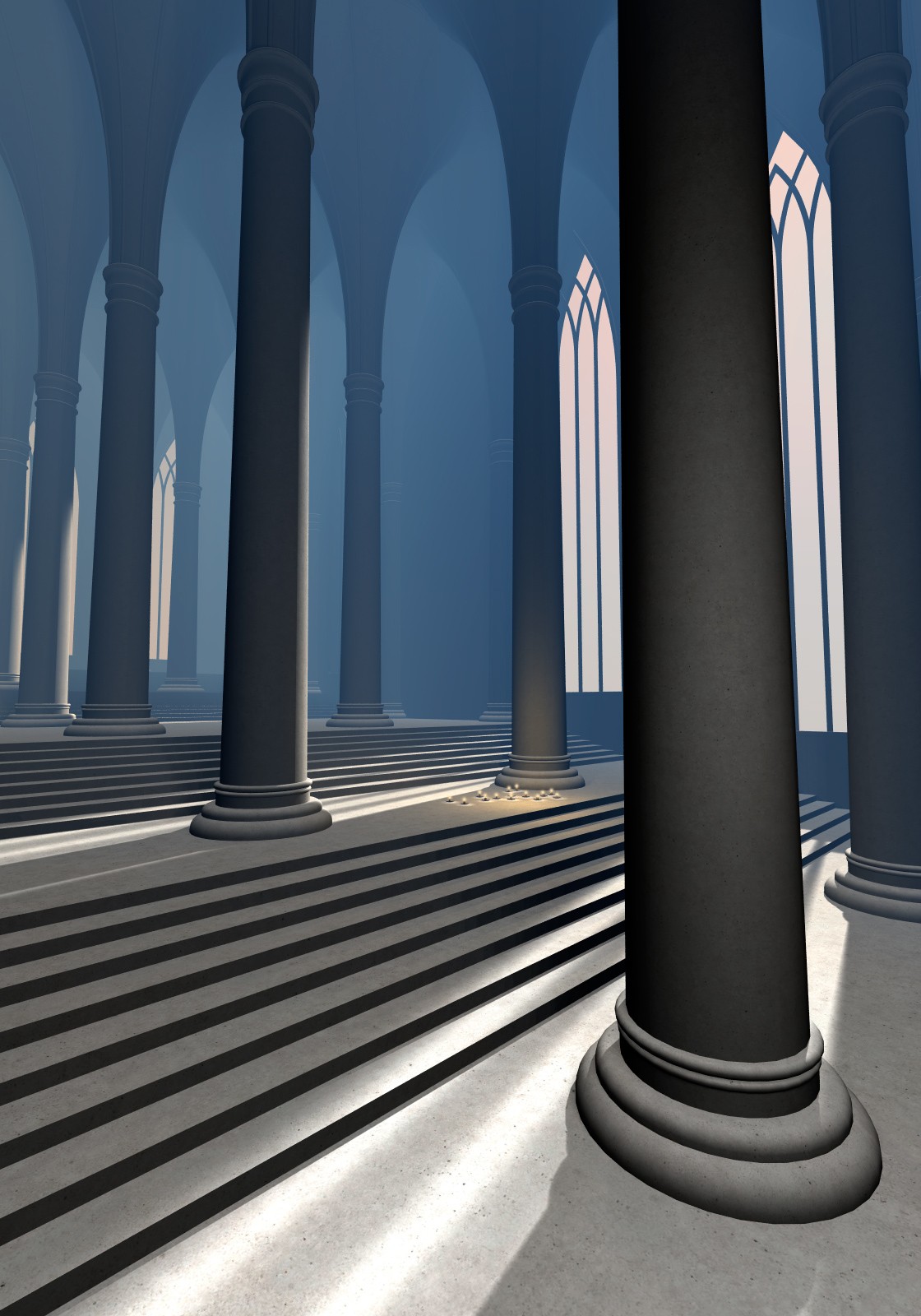 Futuristic architecture for Poser by N/A