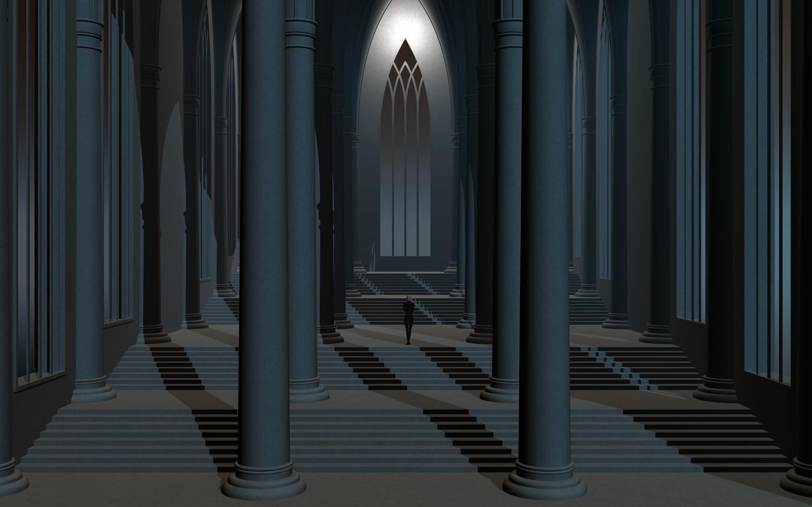 Futuristic architecture for Poser by N/A