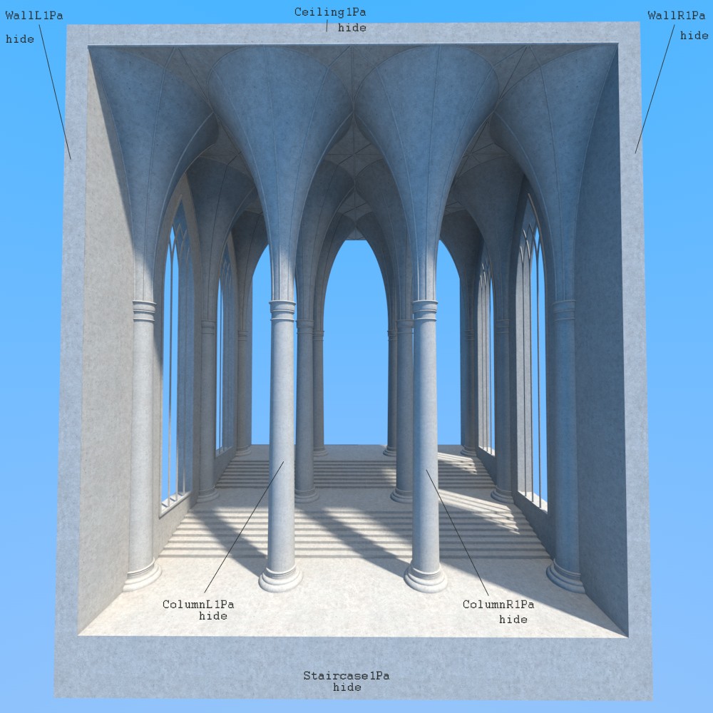 Futuristic architecture for Poser by N/A