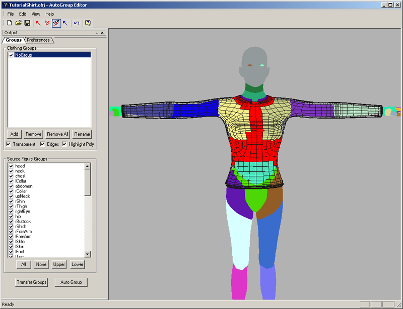 AutoGroup Editor - the advanced group editor for Poser clothes modelers by N/A