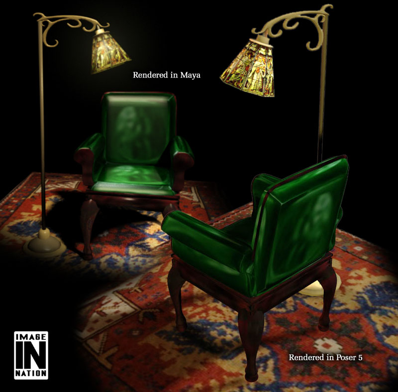 Formal Finery: Chair & Lamp by N/A