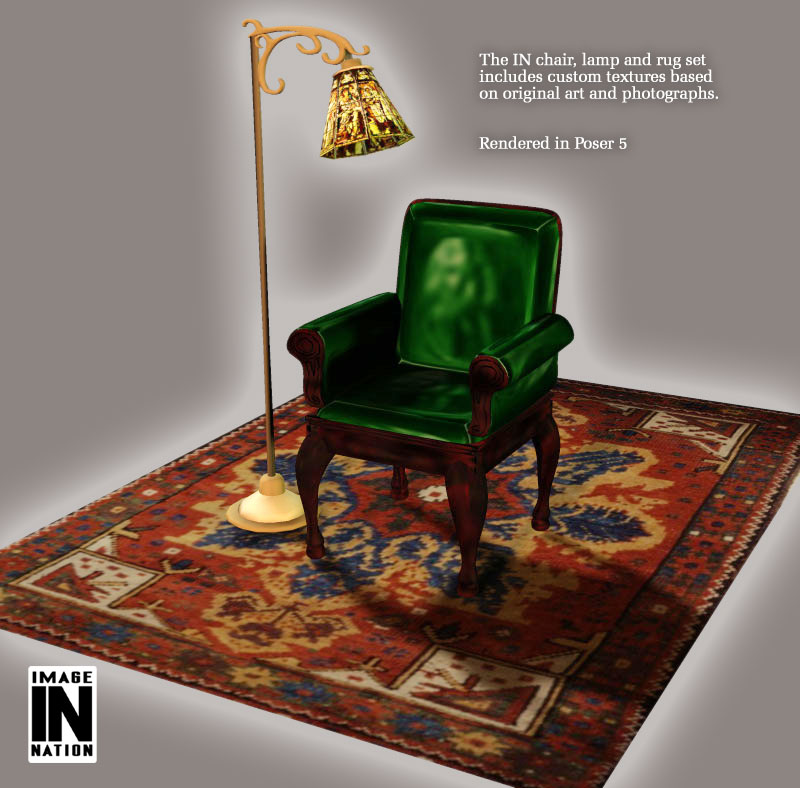 Formal Finery: Chair & Lamp by N/A