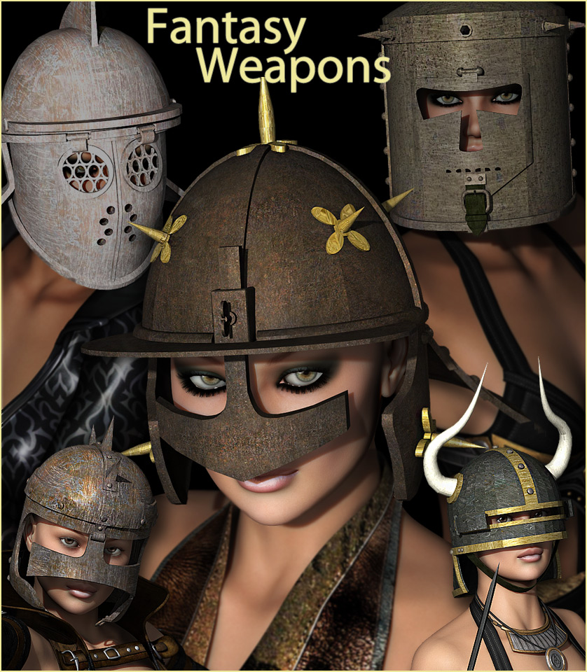 FANTASY HELMETS - poser, obj by N/A