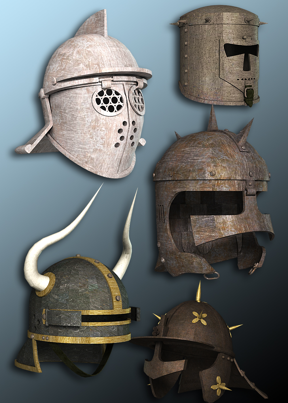 FANTASY HELMETS - poser, obj by N/A