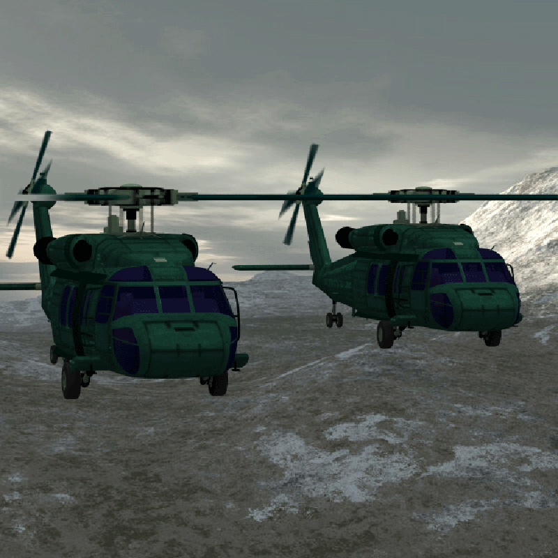Blackhawk Helicopter (Poser & Vue) by N/A
