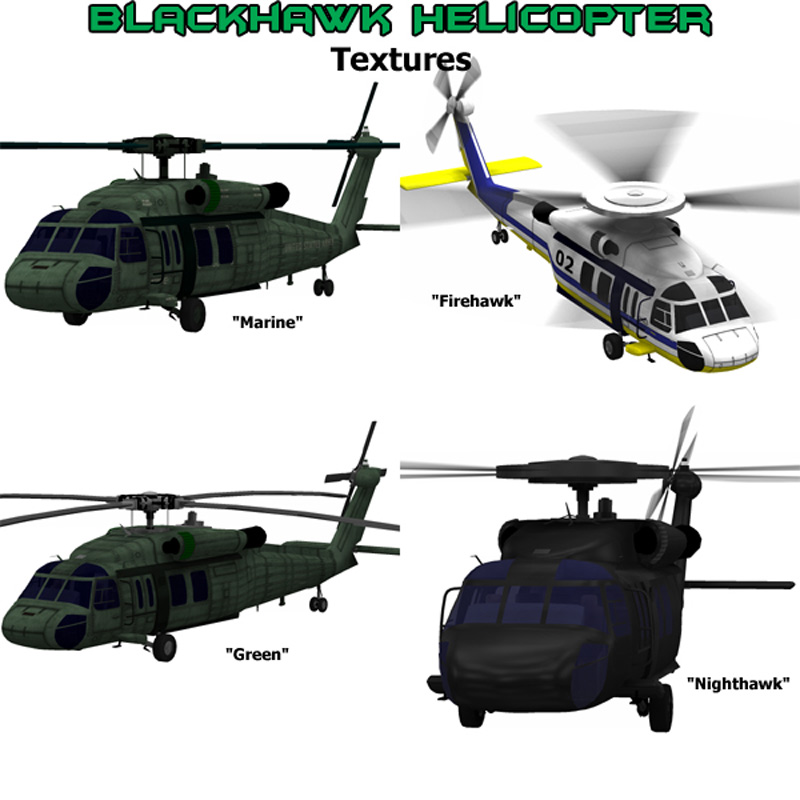 Blackhawk Helicopter (Poser & Vue) by N/A
