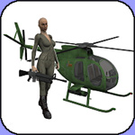 Littlebird Helicopter (Poser, OBJ & Vue) by N/A