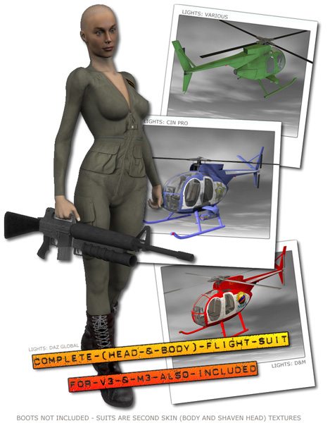 Littlebird Helicopter (Poser, OBJ & Vue) by N/A
