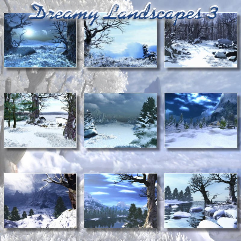Dreamy Landscapes 3  - Blue Winter by N/A