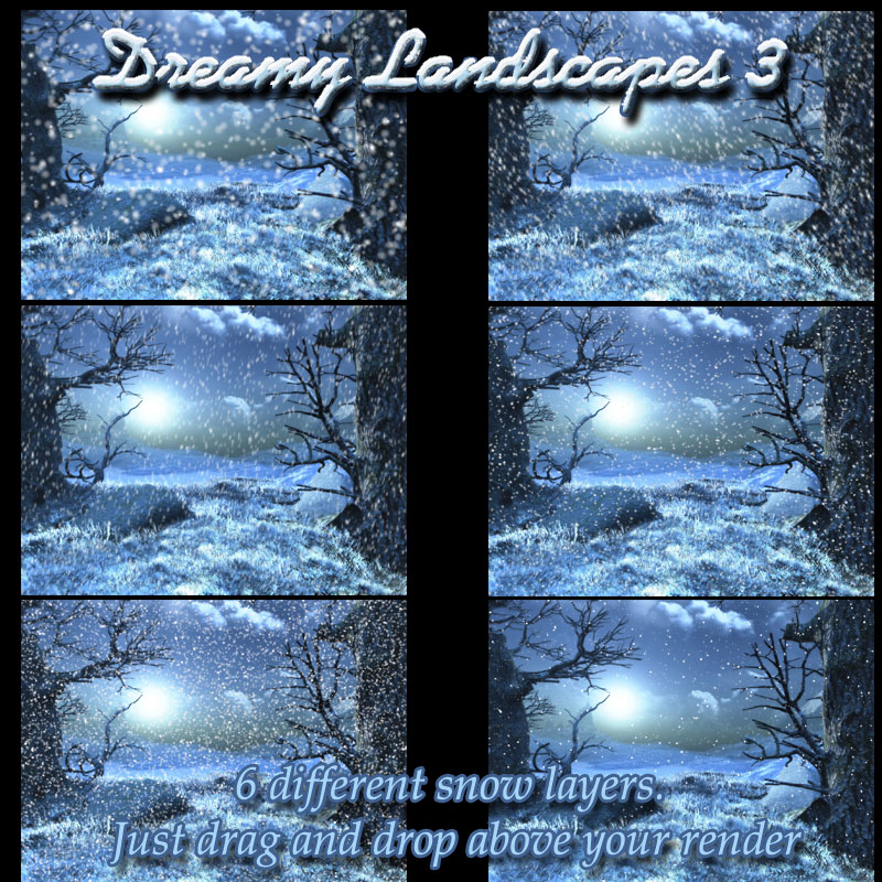 Dreamy Landscapes 3  - Blue Winter by N/A