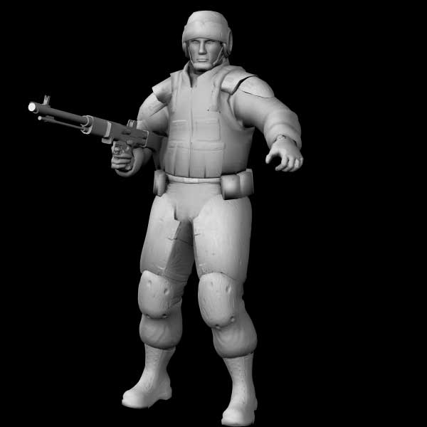 Soldier - Low Res (Poser, 3ds & Obj) by N/A