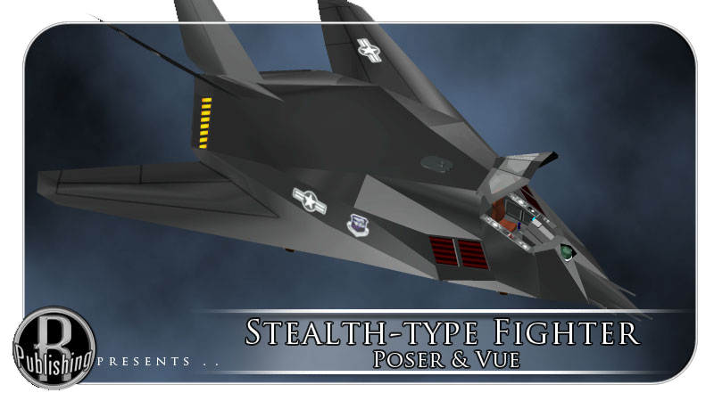 Stealth-type Fighter (Poser, OBJ & Vue) by N/A