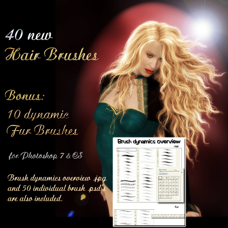 Antje's Hair Brushes - 2 - & Bonus Fur by N/A