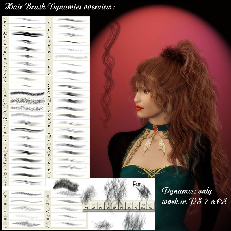 Antje's Hair Brushes - 2 - & Bonus Fur by N/A