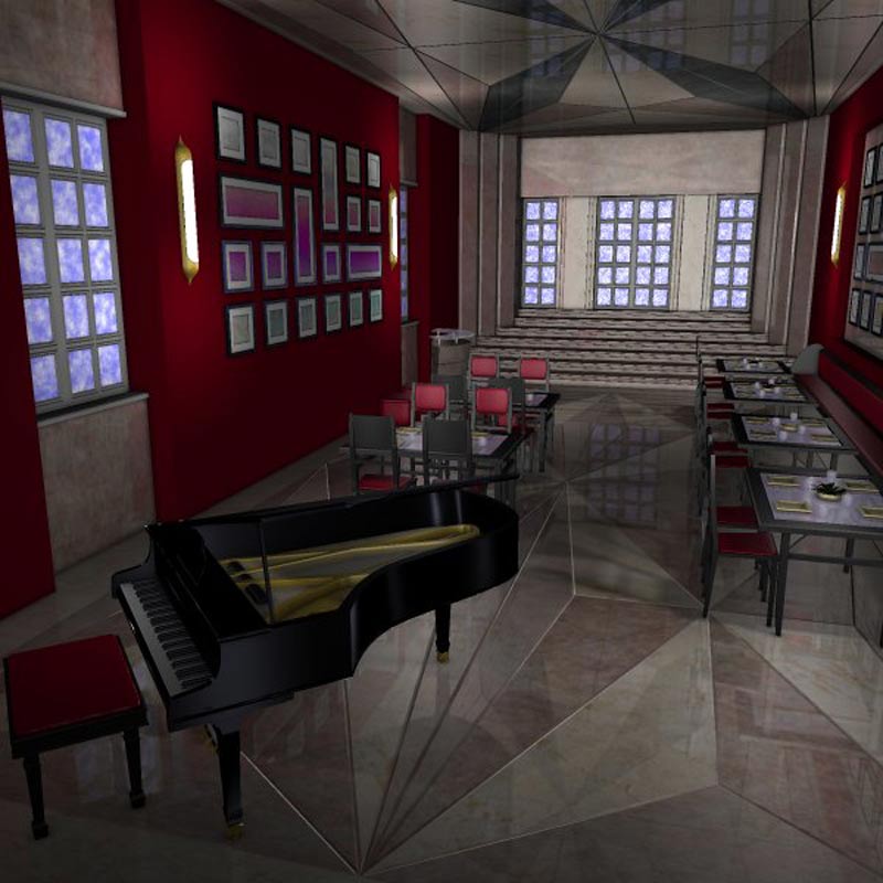 Chic Restaurant (Poser, Vue & OBJ) by N/A