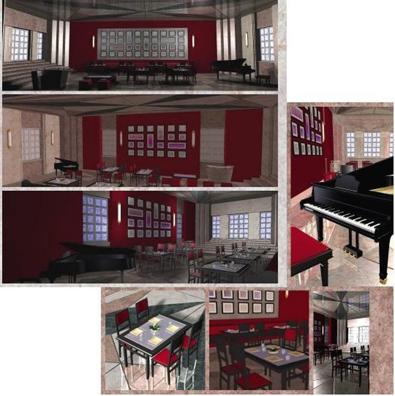 Chic Restaurant (Poser, Vue & OBJ) by N/A