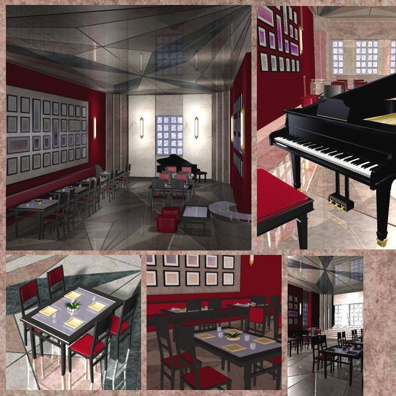 Chic Restaurant (Poser, Vue & OBJ) by N/A
