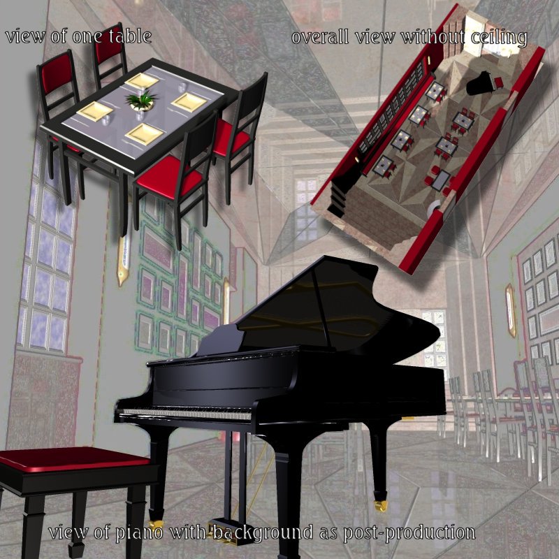 Chic Restaurant (Poser, Vue & OBJ) by N/A