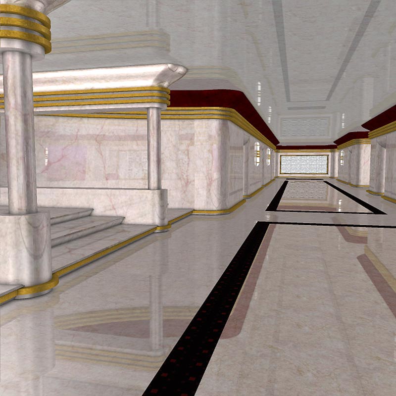 Deco Hallway (Poser and OBJ) by N/A