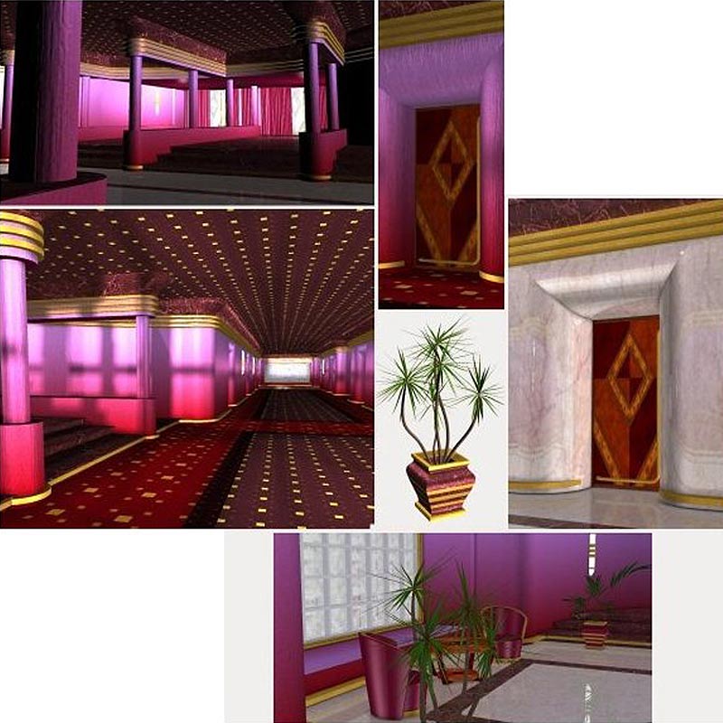 Deco Hallway (Poser and OBJ) by N/A