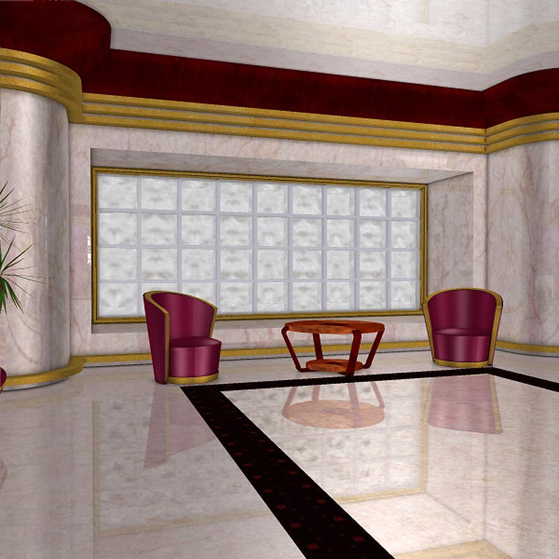Deco Hallway (Poser and OBJ) by N/A