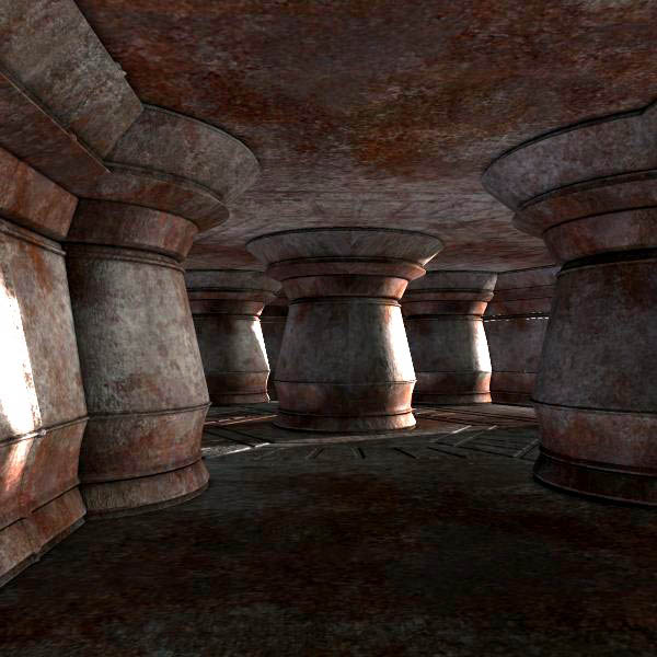 Hexagon Hall (Poser & OBJ) by N/A