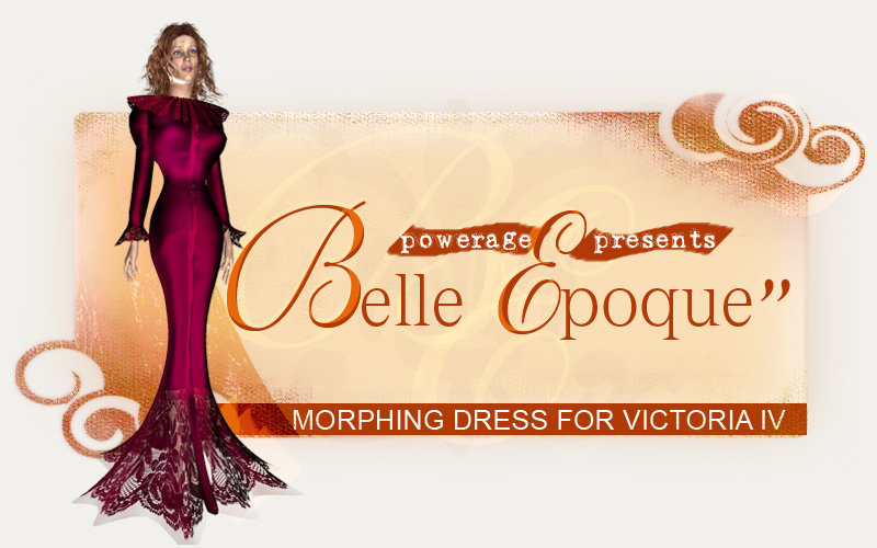 Belle Epoque morphing dress for V4 by N/A