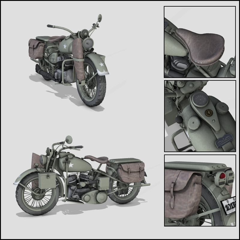 WW2 USA WLA MOTORCYCLE by N/A