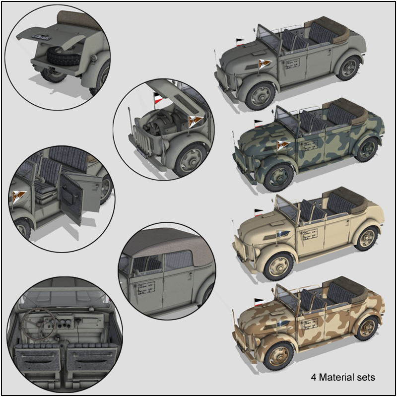 WW2 steyr 1500 command car by N/A