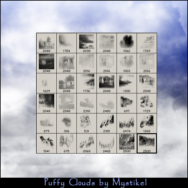 Puffy Cloud Brushes by N/A