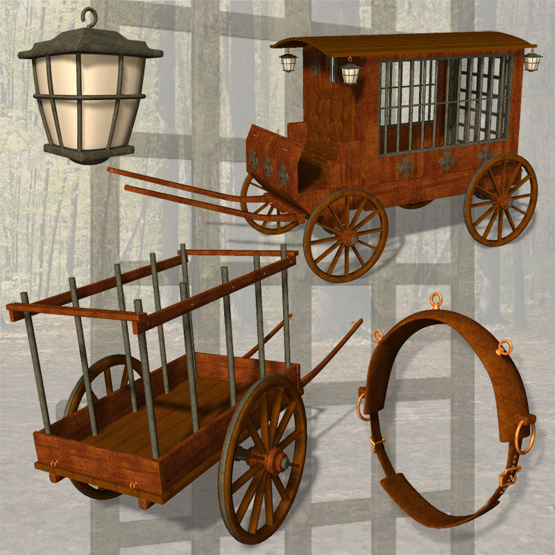 Jail Wagon & Cart by N/A